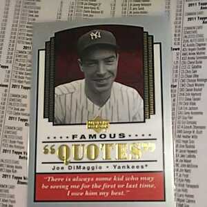 2004 Upperdeck Famous Quotes Joe DiMaggio