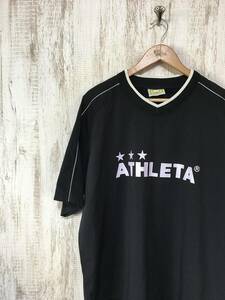 887☆【サッカー フットサル ウィンドブレーカー ピステ】ATHLETA アスレタ 黒 O