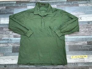 EX-CLUB メンズ 胸ポケット付き 長袖ポロシャツ L 緑
