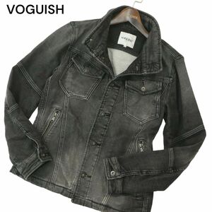 VOGUISH ヴォーギッシュ ルパート USED加工★ ストレッチ スウェット デニム ジャケット Gジャン Sz.M　メンズ グレー　A4T00668_1#O