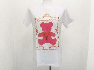 hot-ticket チェーン半袖Tシャツ 灰色グレー レディース / ルゥ・ディROUX DI女性Tee 1257 B品シミ有り