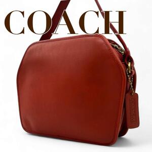 COACH　コーチ　ショルダーバッグ　T8　レザー　レッド　101-18　赤