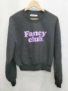 ◇ FANCY CLUB ファンシークラブ 長袖 トレーナー サイズM ブラック レディース P