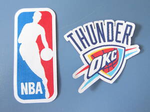 ～小物～ NBA x オクラホマシティ・サンダー Oklahoma City Thunder ワッペン 2枚