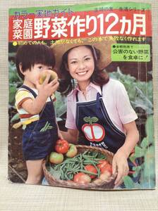 【本】家庭菜園 野菜作り12ヵ月 カラー実地ガイド 主婦の友／生活シリーズ 昭和54年 