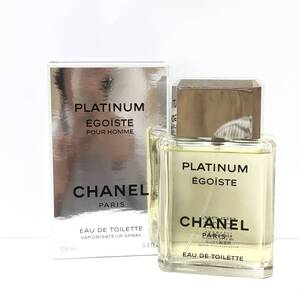 1円〜 残量9割 CHANEL EGOISTE PLATINUM EDT シャネル エゴイスト プラチナム 香水 100ml