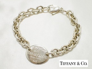 6112[T]存在感有♪Tiffany＆Co ティファニー リターントゥ プレート ブレスレット 925 シルバー