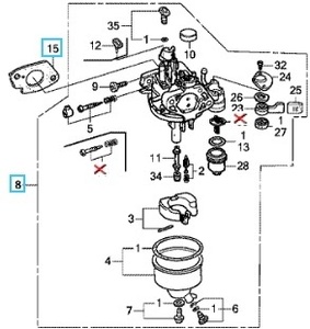 Honda ホンダ除雪機 キャブレター ガスケット セット HS1170HS1180Z HS1190 HS1180i HSM1180i HS90R