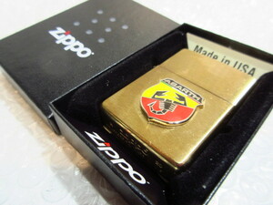 【Spiral】アバルト/ABARTH Zippo・真鍮製ジッポライター・ゴールド【type2】新品/FIAT/フィアット/NEWタイプ/