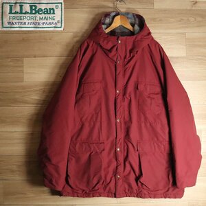 Z1Y/Y5.9-4　80s　アメリカ製　L.L.Bean　エルエルビーン　BAXTER STATE PARKA　バクスターステートパーカ　メンズ　XXLサイズ　レッド系