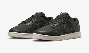 ナイキ ダンク ロー レトロ プレミアム 29.5cm 税込定価15400円 グリーン NIKE DUNK LOW RETRO PREMIUM キャンバス レザー スニーカー ②