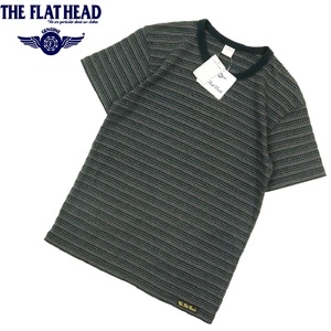 【B3096】【新品】【定価13,200円】THE FLAT HEAD フラットヘッド Tシャツ カットソー 総柄 サイズS