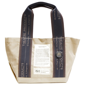 CL220308【08.ベージュ】RECYCLE BOTTLE JACQUARDTAPE SQUARE TOTE トートバッグ [THEATRE PRODUCTS][シアタープロダクツ]