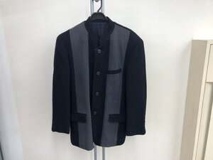 【ISSEY　MIYAKE】イッセイミヤケ　2001　メンズ　スタンドカラージャケット　ネイビー　Mサイズ　SY02-GR4