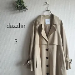 【DAZZLIN ダズリン】　ベージュ系　S　トレンチコート　バックプリーツ　アウター　無地　コート　ロング丈