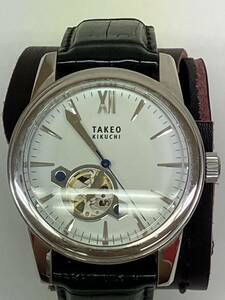 腕時計 タケオキクチ　T.K TAKEO KIKUCHI 稼働品 自動巻き 革ベルト　B337 