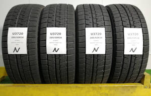 205/55R16 91R KUMHO Winter CRAFT ice wi61 中古 スタッドレスタイヤ 4本セット 2020年製 ※本州送料無料 205/55/16 クムホ U3720.N