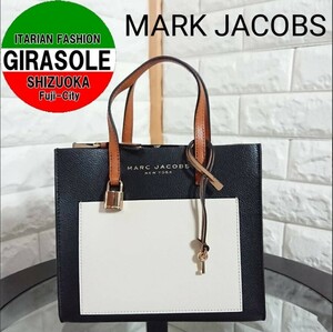 新品 未使用 正規品 希少 レア MARC JACOBS The Mini Grind Bag 2WAY バッグ トートバック レザー ホワイト ブラック