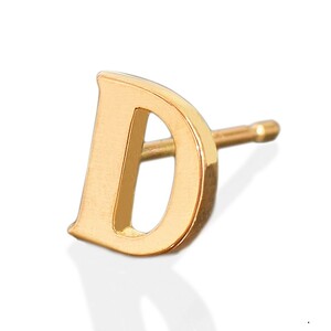 【バラ売り/1個】 ピアス 18金 ピンクゴールド D イニシャルのピアス アルファベット 文字｜K18PG 18k レディース メンズ