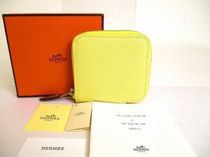 【未使用保管品】 エルメス HERMES ヴォーエプソン アザップ コンパクト ミニ シルクイン 小銭入れ コインケース メンズ レディース