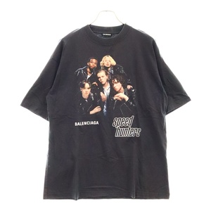 BALENCIAGA バレンシアガ 18AW SPEED HUNTERS TEE スピードハンター Tシャツ フロントプリント 半袖カットソー ブラック 541877 TCV38