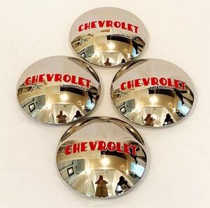 1947-53 Chevrolet Truck Logo Stainless Steel Hub Cap Set of 4！ Bomb Lowrider フリートライン　c3100 新品未使用 ホイールキャップ