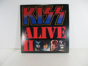 T-0208◇LPレコード キッス KISS/ KISS ALIVEⅡ2枚組 白ラベル 見本盤 TATOOシール/カラーブックレット付