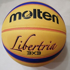 使用品 バスケットボール「molten モルテン 3X3 BALL Libertria FIBA B33T5000」サイズ6号 ウエイト7号 人工皮革 SPALDING MIKASA 