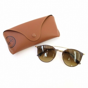 #anzg レイバン RayBan サングラス 49□20 140 RB3546 ダブルブリッジ 茶系 ゴールド ユニセックス [701191]