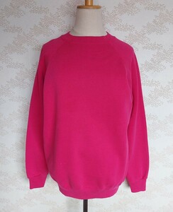 スウェット スエット vintage ヴィンテージ 古着 トレーナー ピンク ビンテージ Hanes ヘインズ ショッキングピンク トップス 丸首 Lサイズ