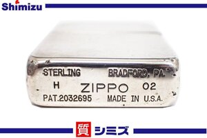 1円【ZIPPO】ジッポ 1941 レプリカ スターリングシルバー ジッポ オイルライター 2002年製 喫煙具 アクセサリー◆質屋