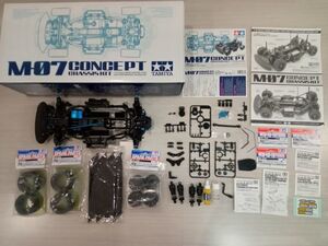 ☆★タミヤ TAMIYA 1/10RC M-07 CONCEPT CHASSISKIT 組み立て済OP多数取付けキット中古品＋新品タイヤ ホイル インナー付