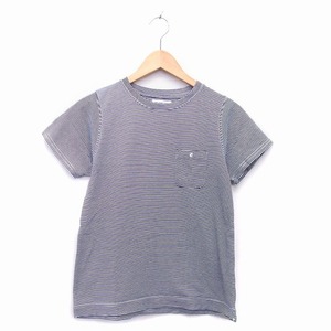 ビームスボーイ BEAMS BOY カットソー Tシャツ 半袖 胸ポケット コットン ボーダー ネイビー 紺 /KT40 レディース