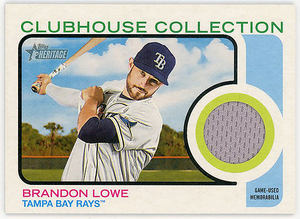 RAYS二塁▲BRANDON LOWE/2022 TOPPS HERITAGE CLUBHOUSE COLLECTIONジャージ!