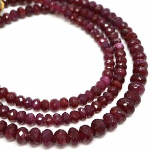 豪華!!◆天然ルビーネックレス◆J 約39.1g 約64.5cm ruby jewelry necklace ジュエリー DA0/DE0