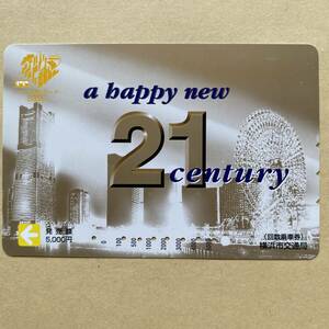 【使用済】 バスカード 横浜市交通局 a happy new 21 century