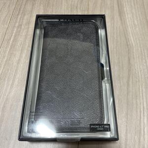 新品 COACH iphone14 Pro Max用ケース レザー手帳型 未開封