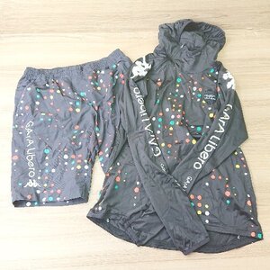 ◇ KAPPA カッパ ドット柄 ショルダージッパー付き セットアップ サイズM ブラック系 メンズ E