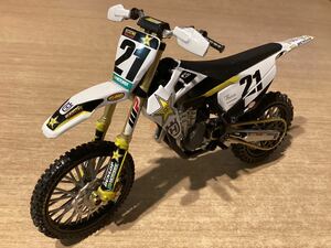 1:12 FC450 ニューレイ ロックスター ハスクバーナチーム2020#21 ジェイソン アンダーソン オートバイ MX Husqvarna 完成品 