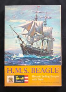 60年代　レべル社/Revell　H.M.S.BEAGLE ビーグル号　1/74　チャールズ・ダーウィン 