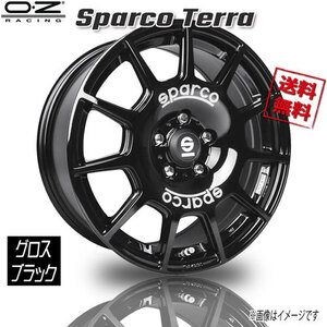 OZレーシング OZ Sparco Terra グロスブラック 17インチ 5H112 7.5J+41 4本 73 業販4本購入で送料無料