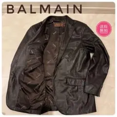 【新春特別セール】BALMAN ブラック レザー ブレザー Mサイズ