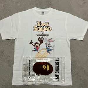 新品未使用　A BATHING APE BAPE KAWS SPACE JAM TUNE SQUAD tee tシャツ CAMO 迷彩　BABY MILO L BLUE ブルーカモ　L SHARK STA 