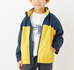 新品 HusHusH(Kids) バイカラー撥水ブルゾン イエロー 160cm 定価3298円