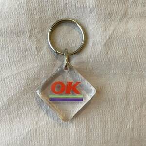 80s~ OK Vintage Key Ring Chain キーホルダー 缶バッジ ピンバッジ キーチェーン キーリング ヴィンテージ ビンテージ キーリング