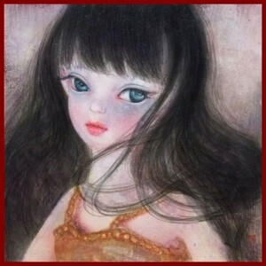 ☆オリジナル水彩画　安らぎを感じる　「青い瞳の少女」