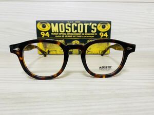 MOSCOT モスコット★レムトッシュ★メガネフレーム★LEMTOSH★伊達眼鏡 ウェリントン 鼈甲柄 人気セルフレーム★未使用 美品★