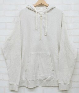 5T1877■unfil cotton-terry half zip hoodie アンフィル ハーフジップフーディー スウェットパーカー