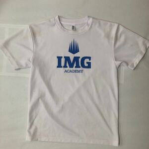 【送料無料】IMG academyアカデミー Tシャツ　テニス 通気性 速乾性 サイズS 難あり 白 ホワイト 錦織圭 西岡良仁 坂本玲