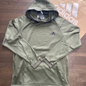 送料無料adidas golfアディダスMENS裏起毛フーディー保温性の高いCOLD.RDY襟元暖か設計衣服内快適防風ドロストECO Olive(大特価XL)新品